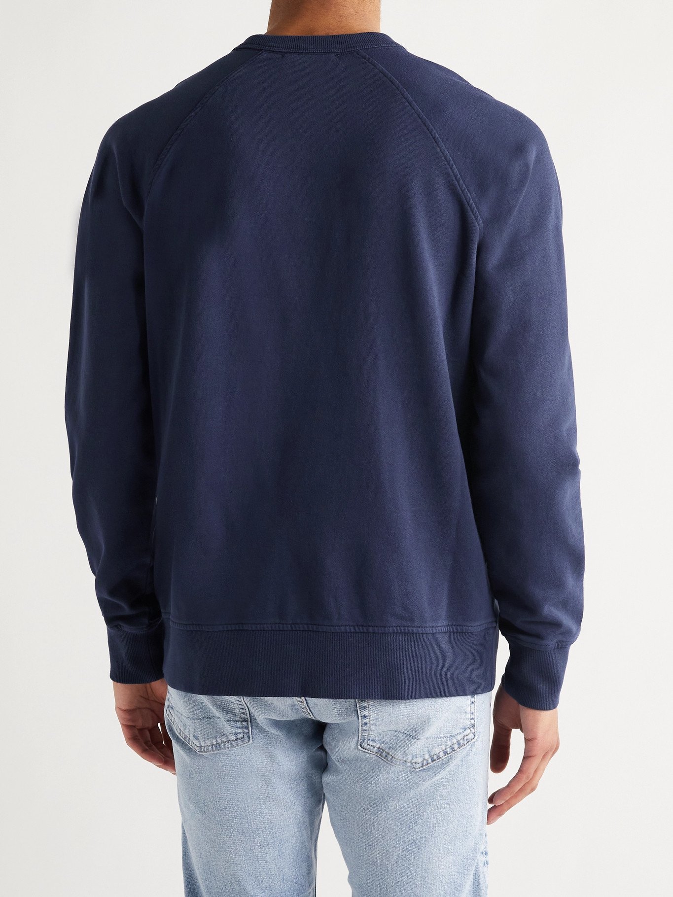 YMC - Schrank Pigment-Dyed Loopback Cotton-Jersey Sweatshirt - Blue YMC