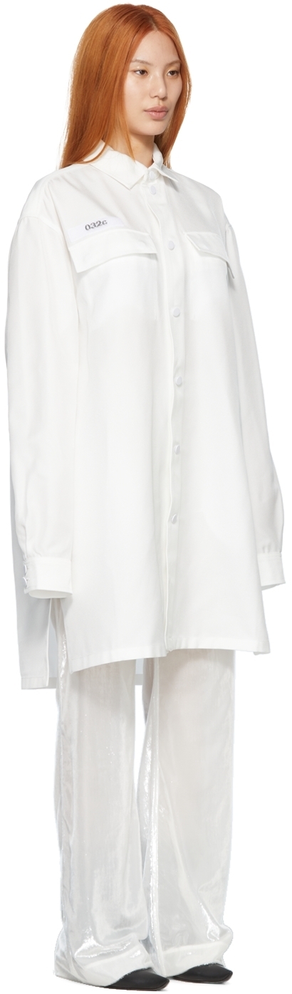 032c White Nylon Mini Dress