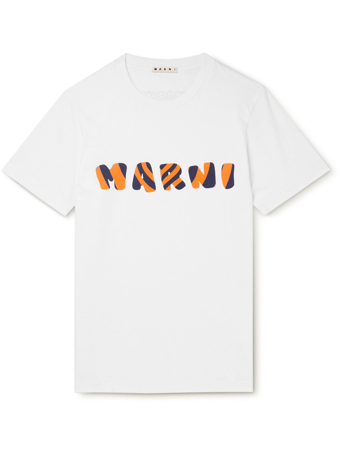 Marni - Logo-Print Cotton-Jersey T-Shirt - White Marni
