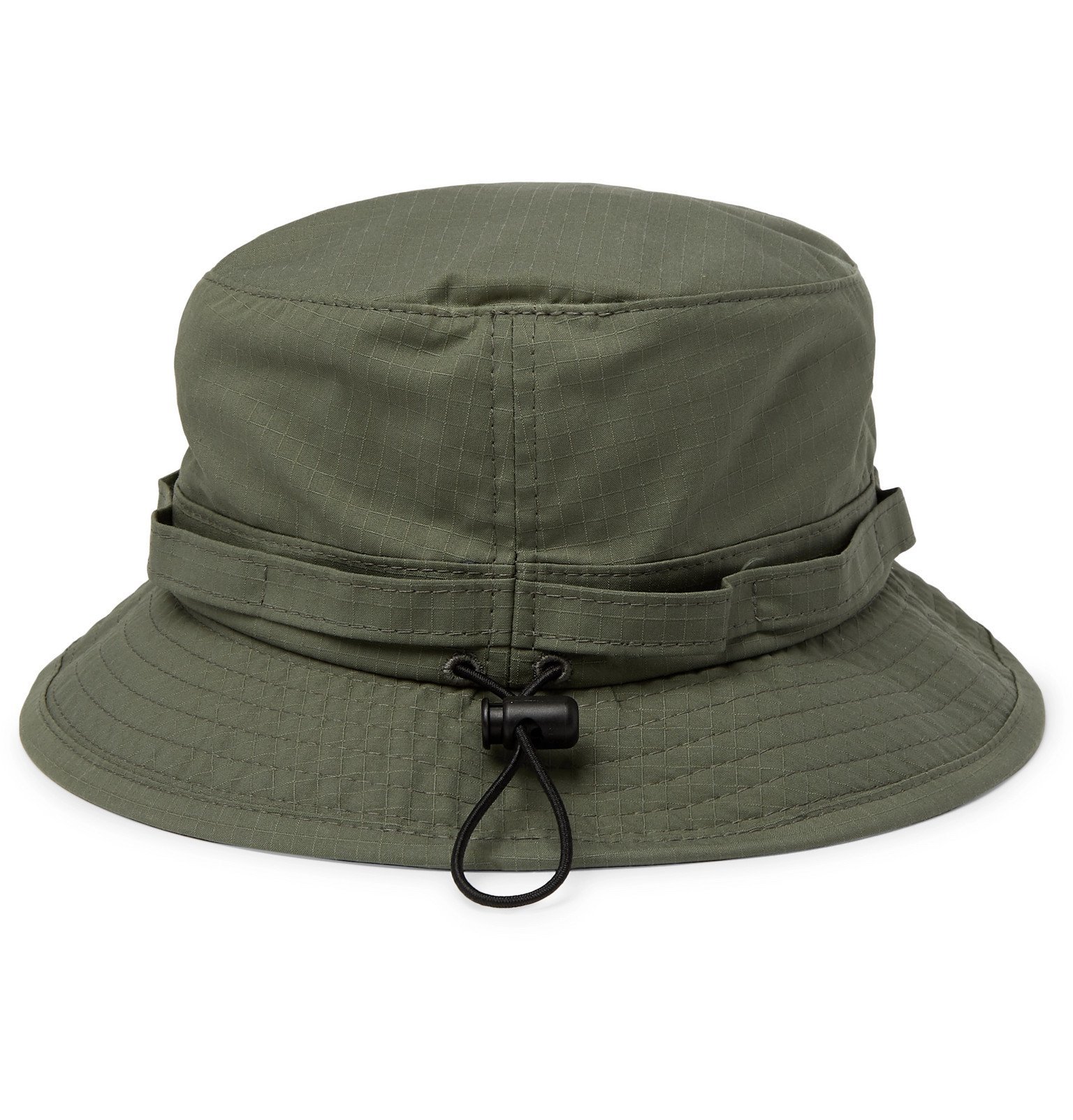 Beams Plus CottonBlend Ripstop Bucket Hat Green Beams Plus