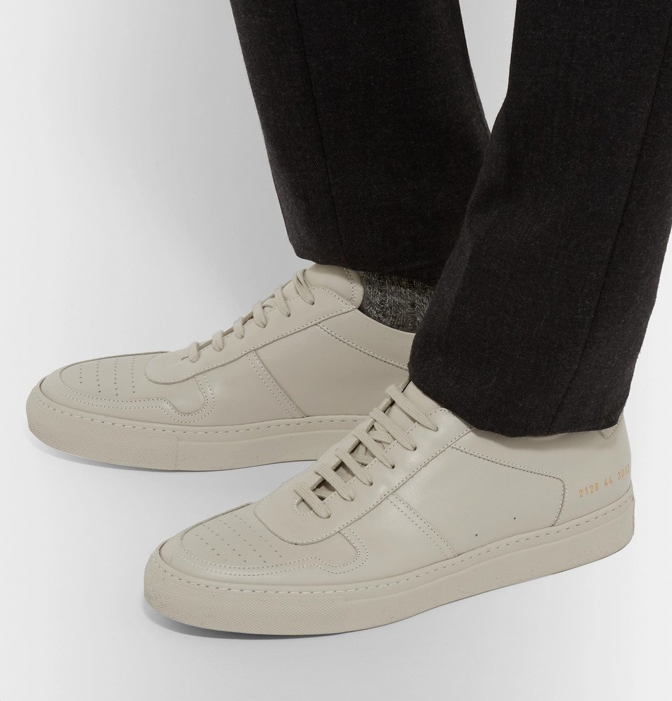 Common Projects - BBall Leather Sneakers - Stone Common Projects