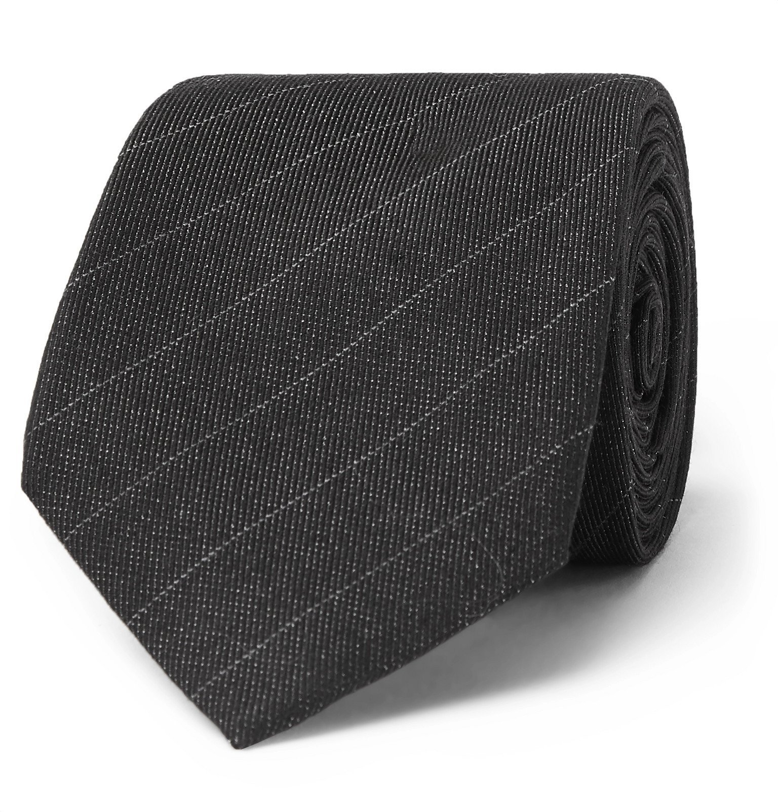 Berluti - 6cm Pinstriped Wool and Mulberry Silk-Blend Tie - Gray Berluti