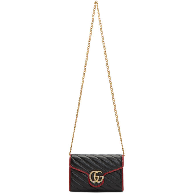 gucci black and red bag