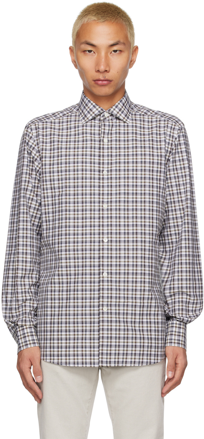 ZEGNA Green & OffWhite Check Shirt Zegna