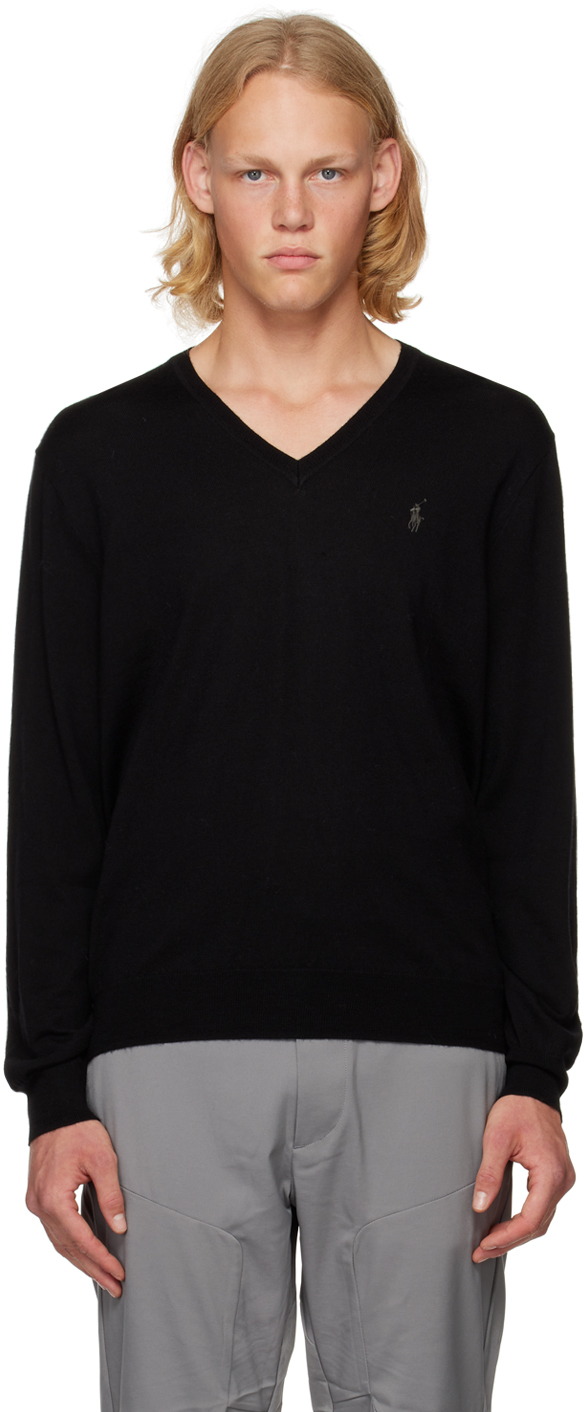 Polo Ralph Lauren Black VNeck Sweater Polo Ralph Lauren