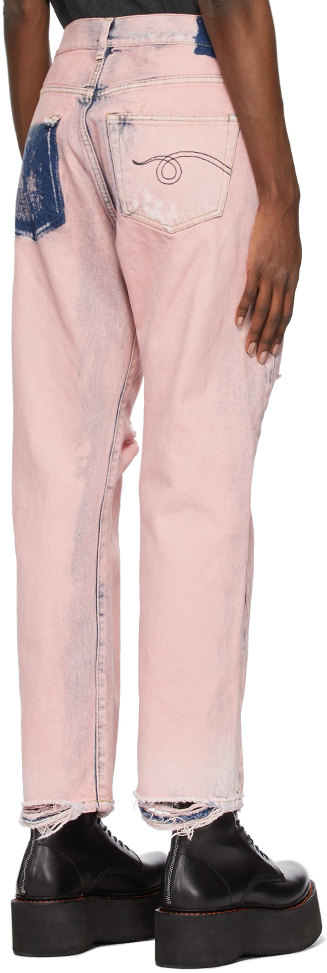 R13 Pink Crossover Jeans R13