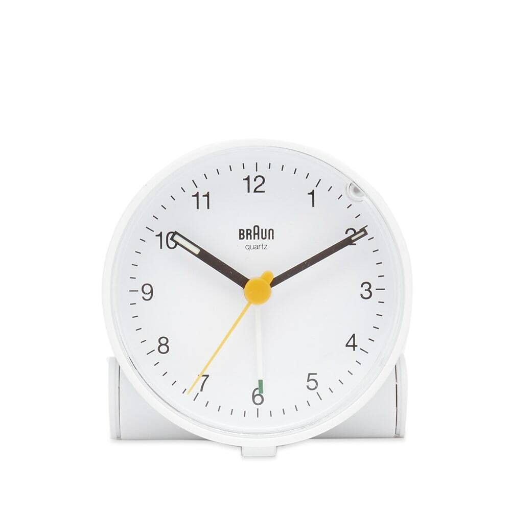 Photo: Braun Classic Analogue Alarm Clock in White