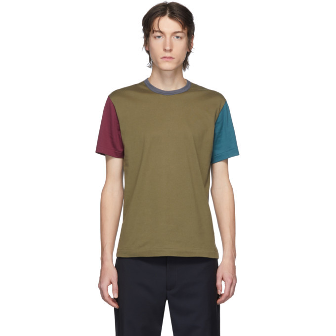 t shirt multicolore homme