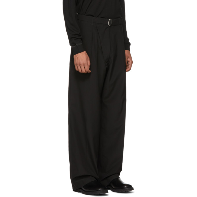 Black Belted Wide-Leg Trousers Mackintosh