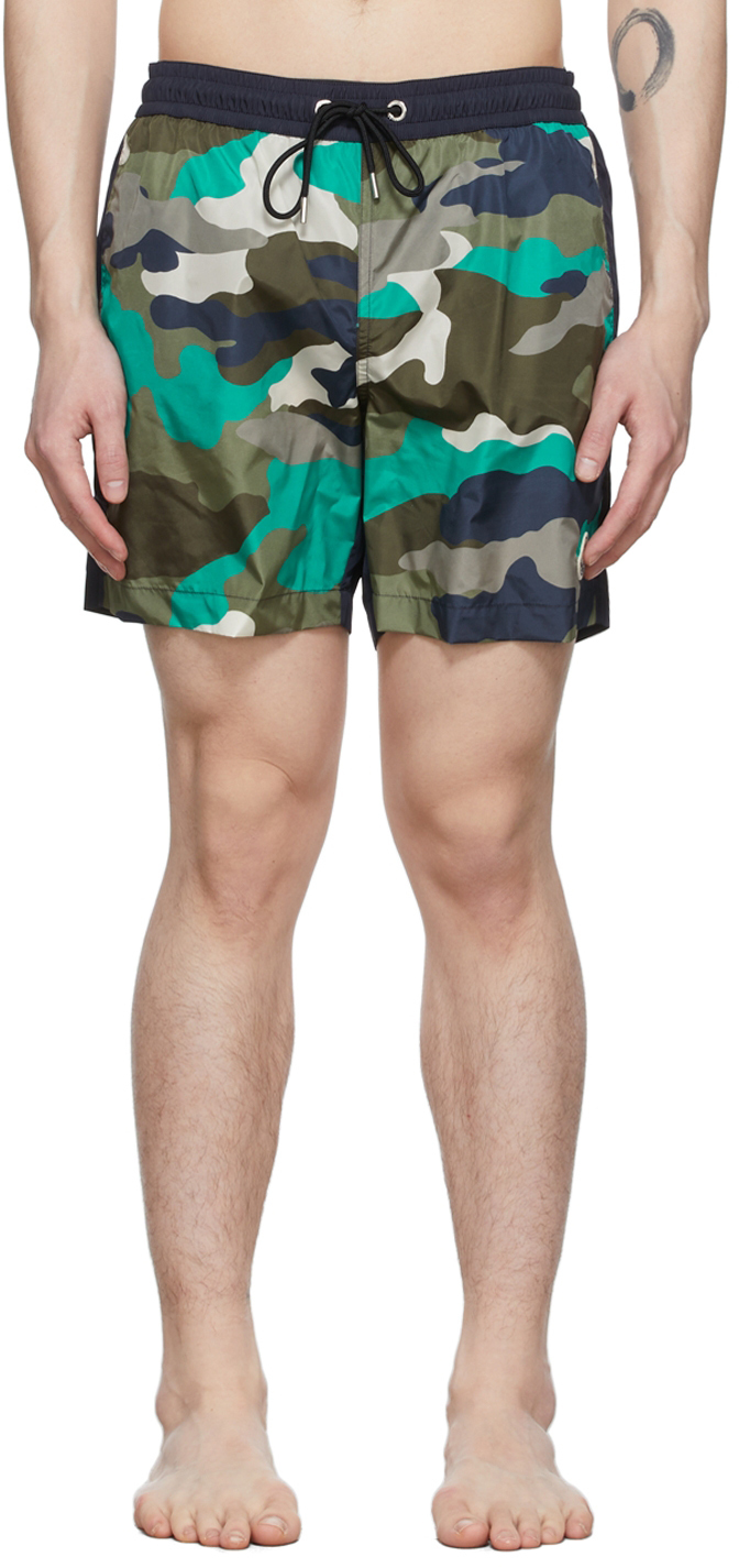 Moncler Navy Nylon Swim Shorts Moncler