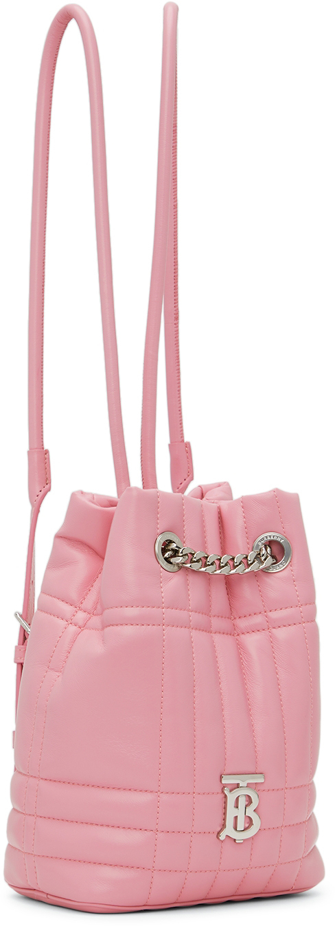 Burberry Pink Mini Quilted Lola Backpack Burberry