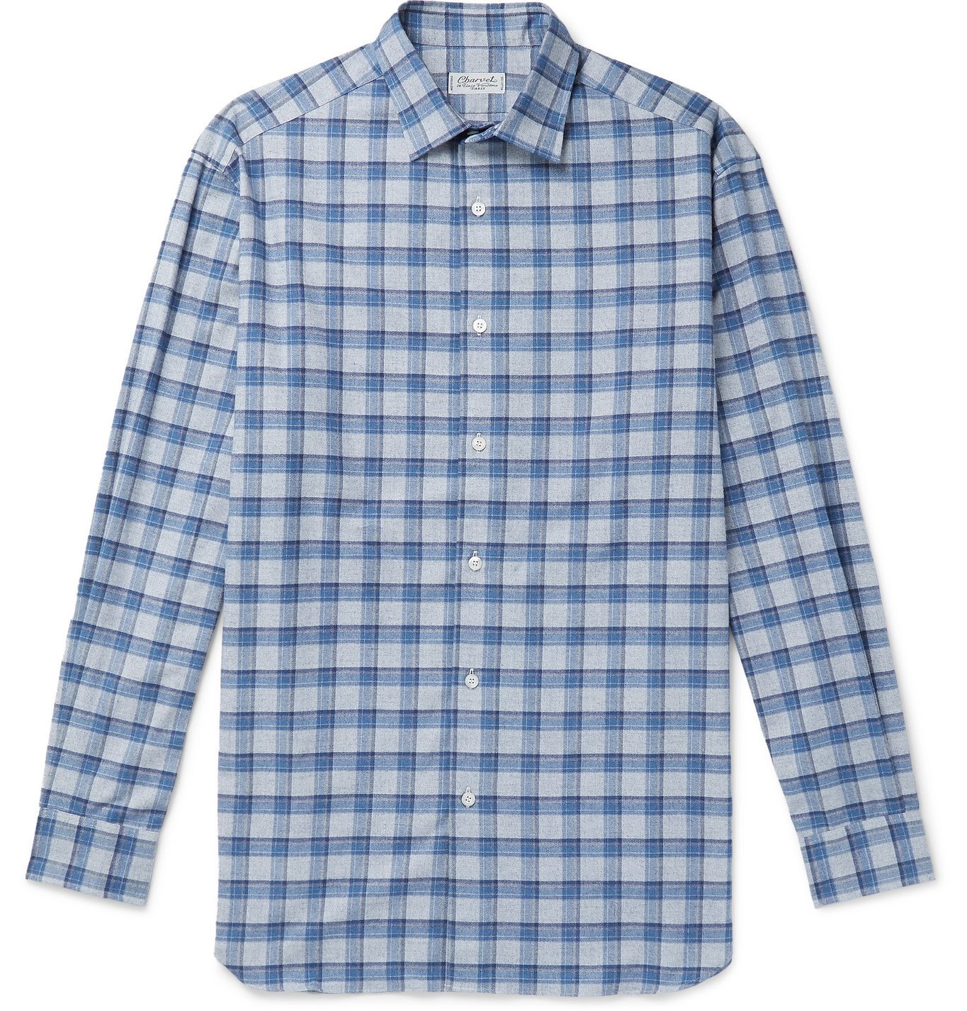 Charvet - Checked Cotton Shirt - Blue Charvet