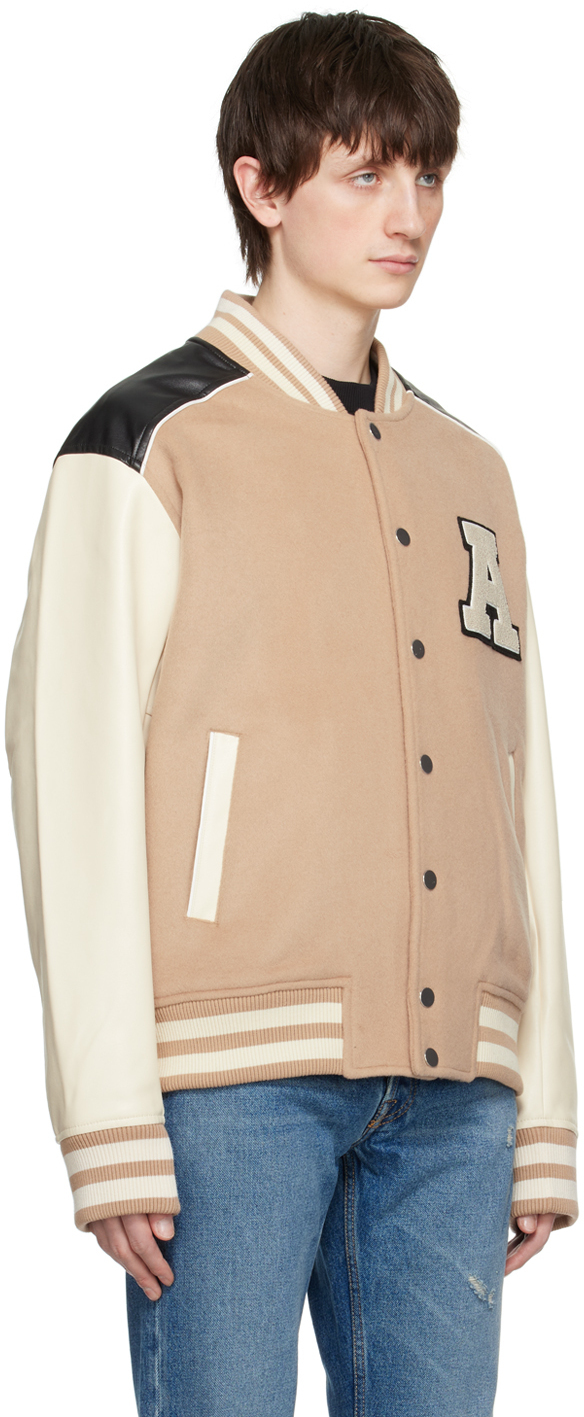 Axel Arigato Beige Ivy Varsity Bomber Jacket Axel Arigato