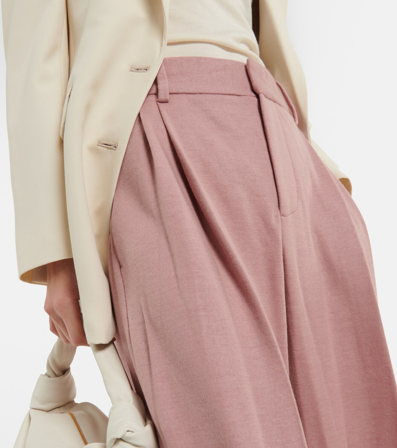 VINCE WOOL BLEND BIAS TROUSERS