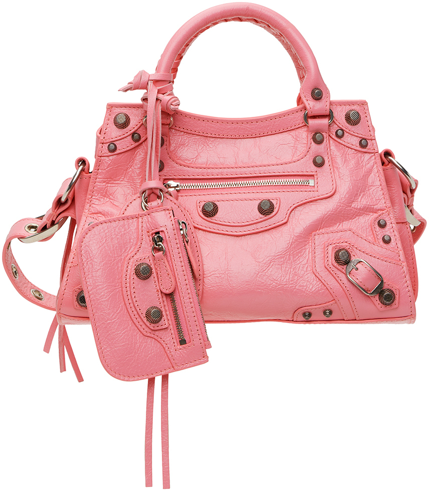 Balenciaga Pink XS Neo Cagole Top Handle Bag Balenciaga