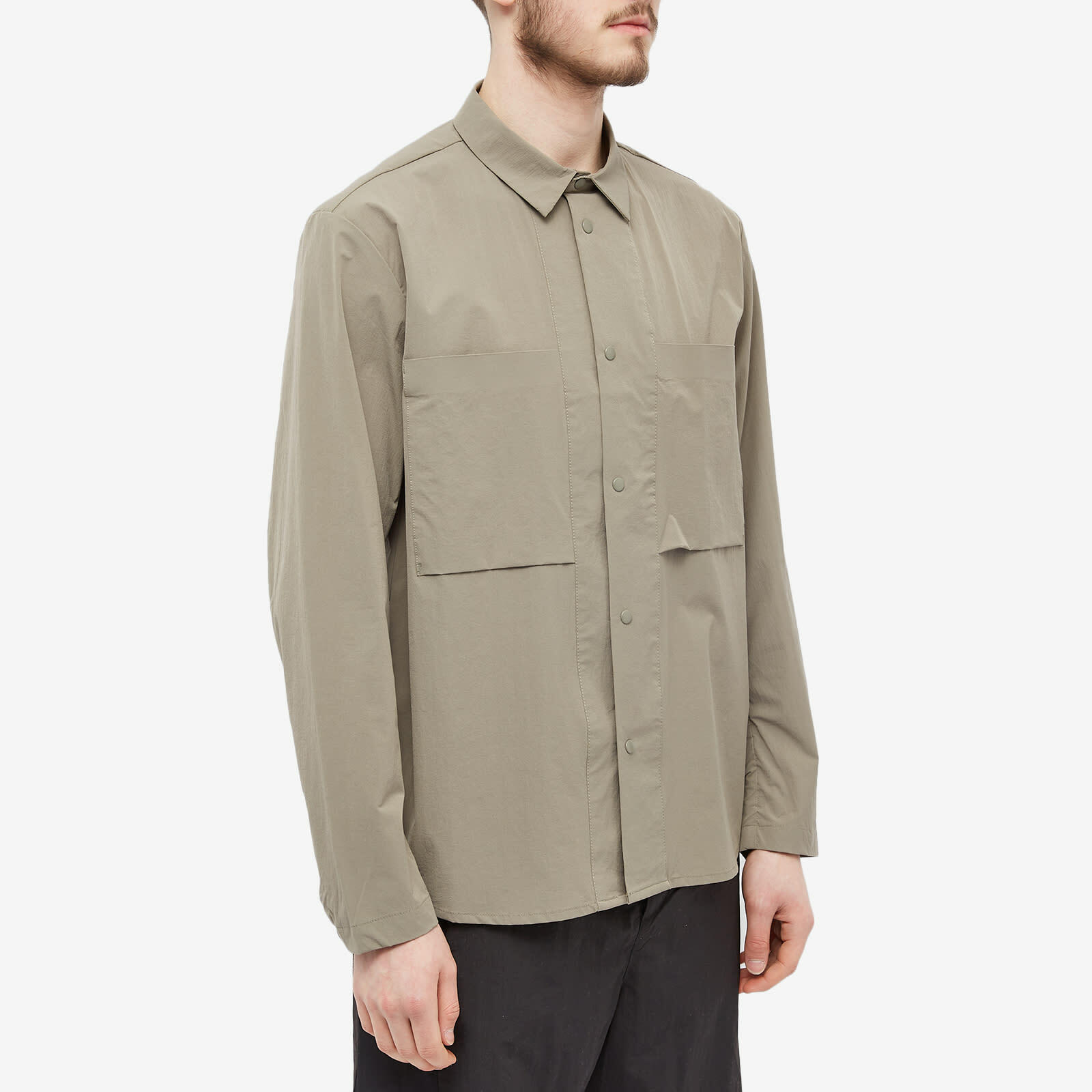Norse Projects Men's Jens Travel Light 2.0 Overshirt in Concrete Grey ...