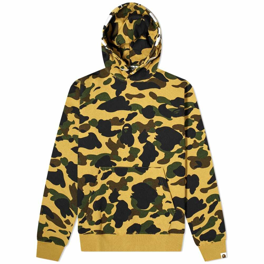 A Bathing Ape Men's 1st Camo 2nd Ape Hoody in Yellow A Bathing Ape