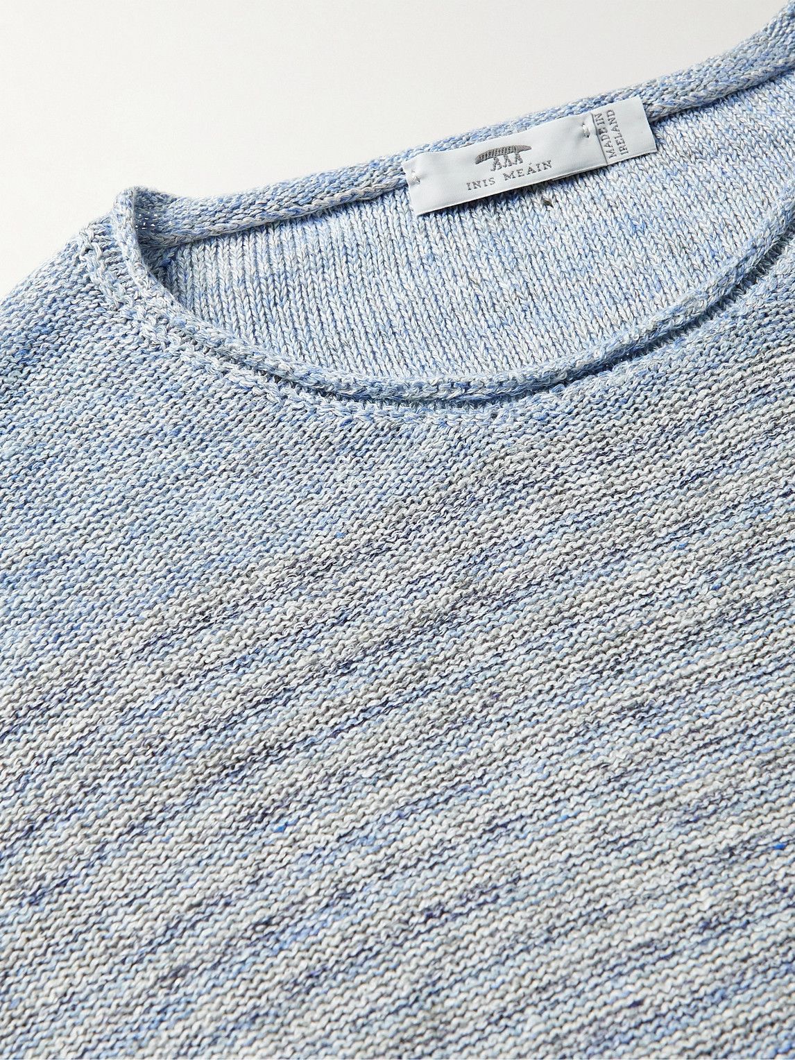 Inis Meáin - Striped Linen Sweater - Blue Inis Meáin