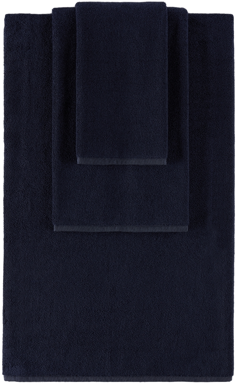 Tekla SSENSE Exclusive Navy Towel Set Tekla Fabrics