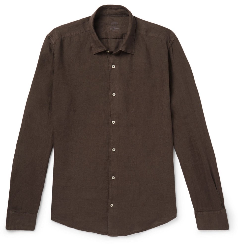 Altea - Bond Linen Shirt - Men - Brown 