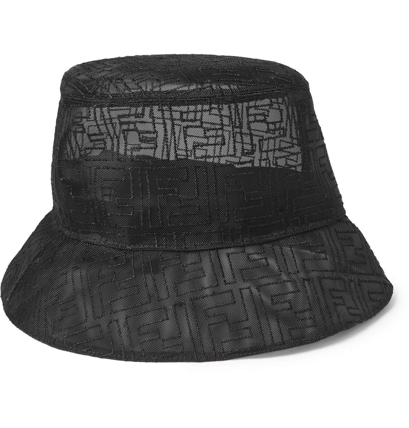 Fendi - Logo-Embroidered Organza Bucket Hat - Black Fendi