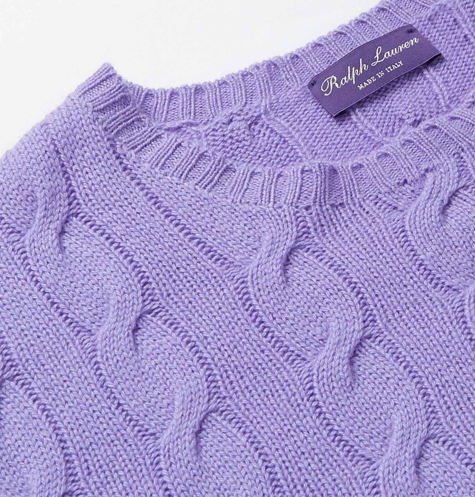 Ralph Lauren Purple Label - Cable-Knit Cashmere Sweater - Purple Ralph  Lauren Purple Label
