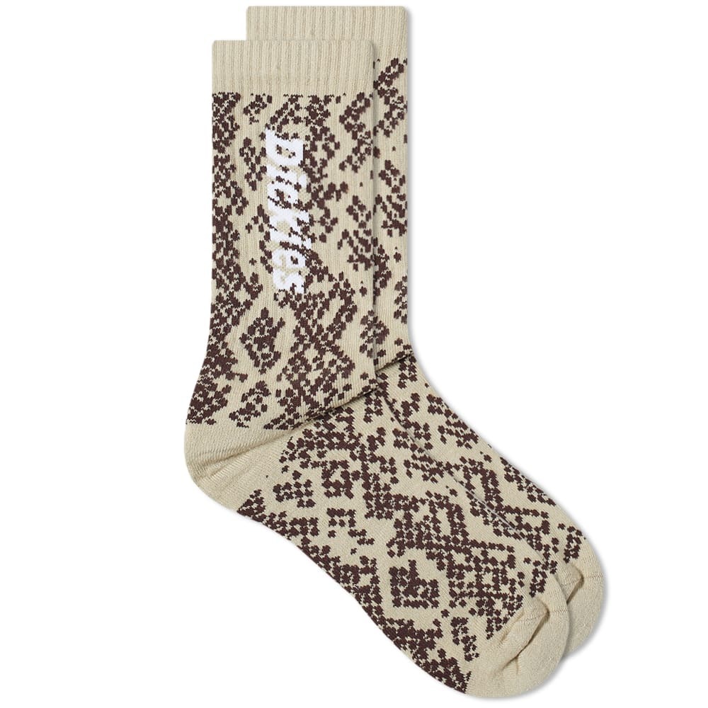 Dickies Men's Camden Print Sock in Khaki Dickies Construct