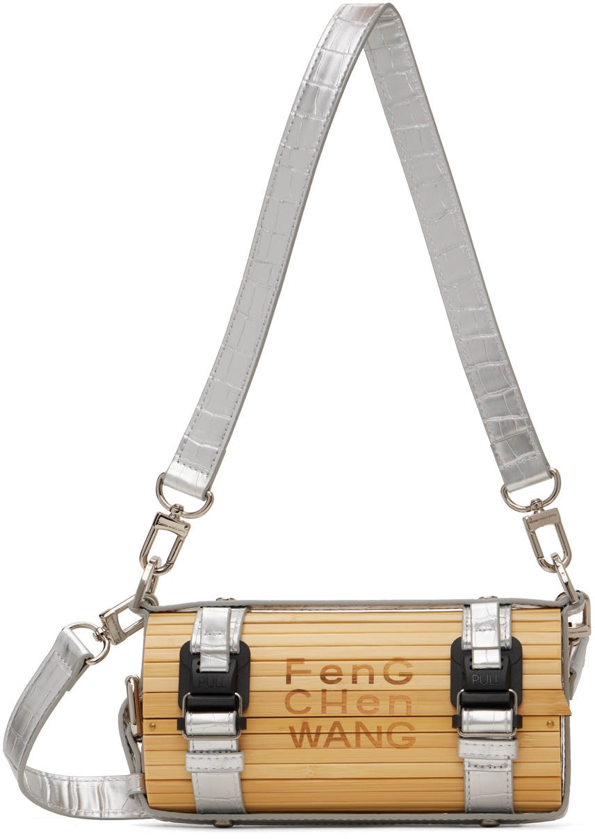 Feng Chen Wang Beige & Silver Big Bamboo Bag Feng Chen Wang