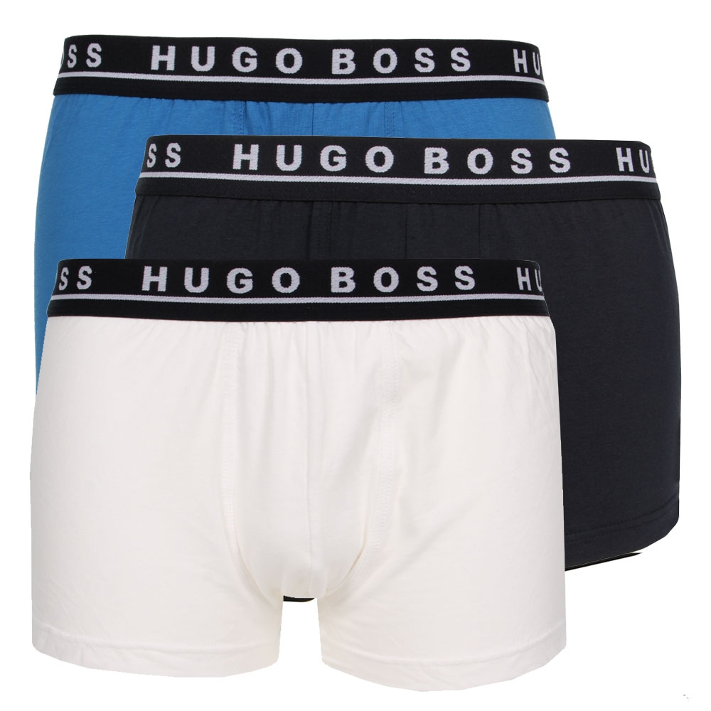3 Pack Trunks - White / Navy / Blue Hugo Boss
