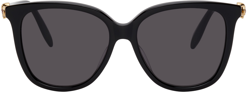 black alexander mcqueen skull wayfarer sunglasses