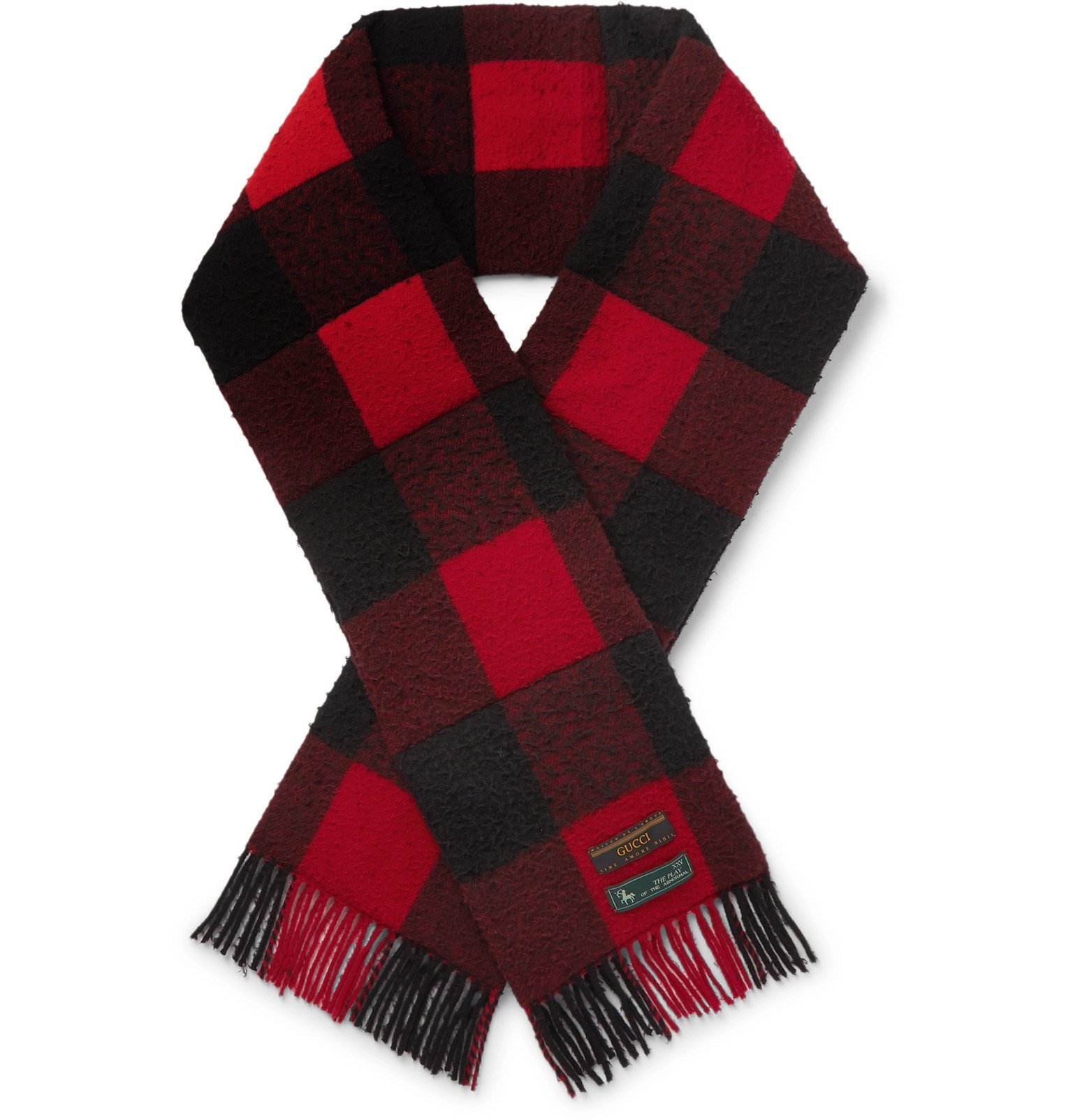Gucci - Fringed Padded Checked Wool 