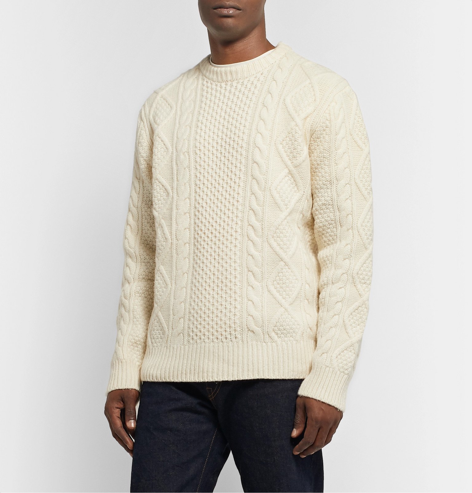 Polo Ralph Lauren - Cable-Knit Wool and Cashmere-Blend Sweater ...