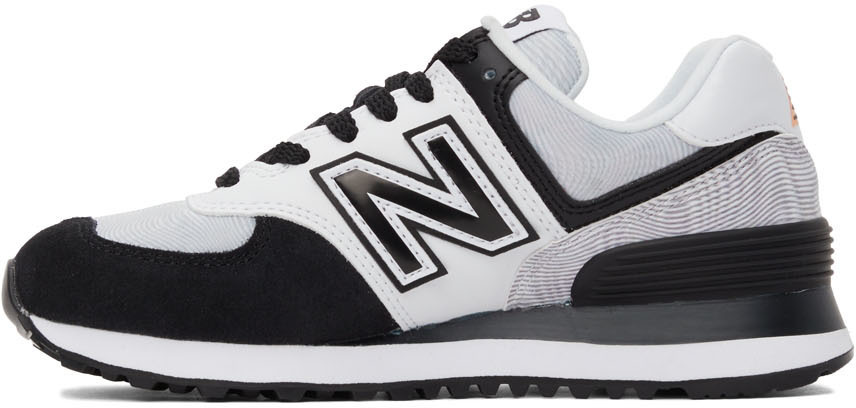 New Balance Black & White 574 Sneakers