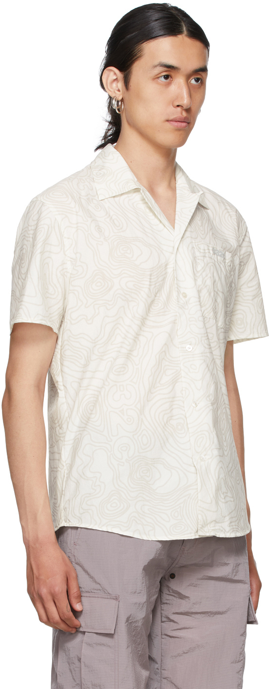032c White & Grey Topos Short Sleeve Shirt