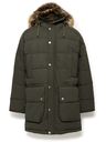 Barbour Gold Standard - Leather-Trimmed Quilted Coated-Canvas Hooded Parka - Green