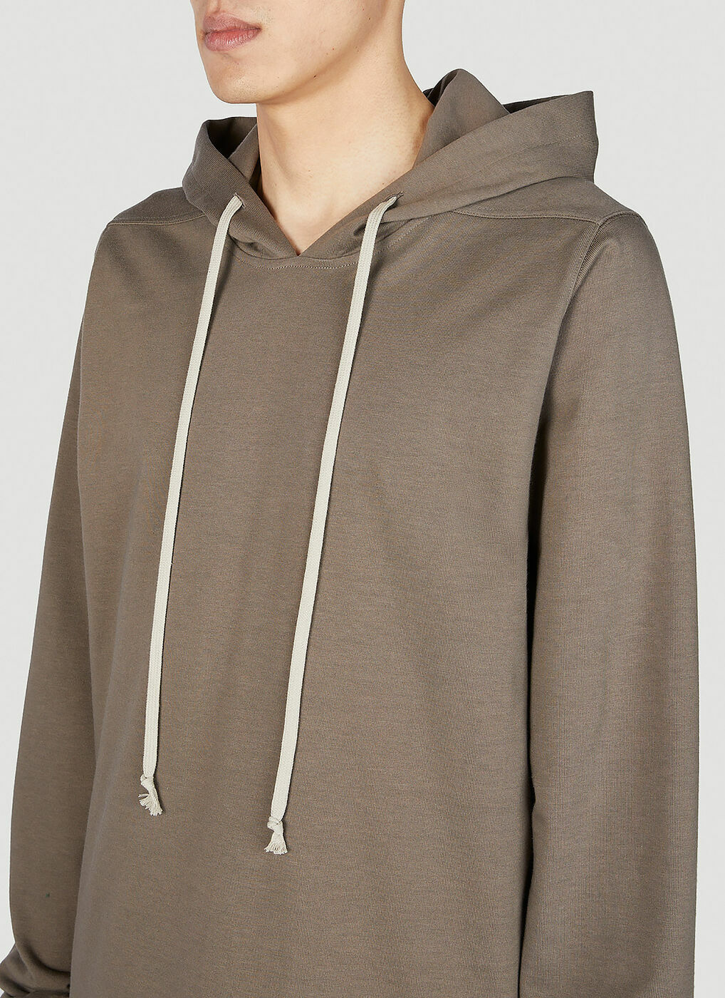 Rick Owens - Long Hooded Sweatshirt in Brown