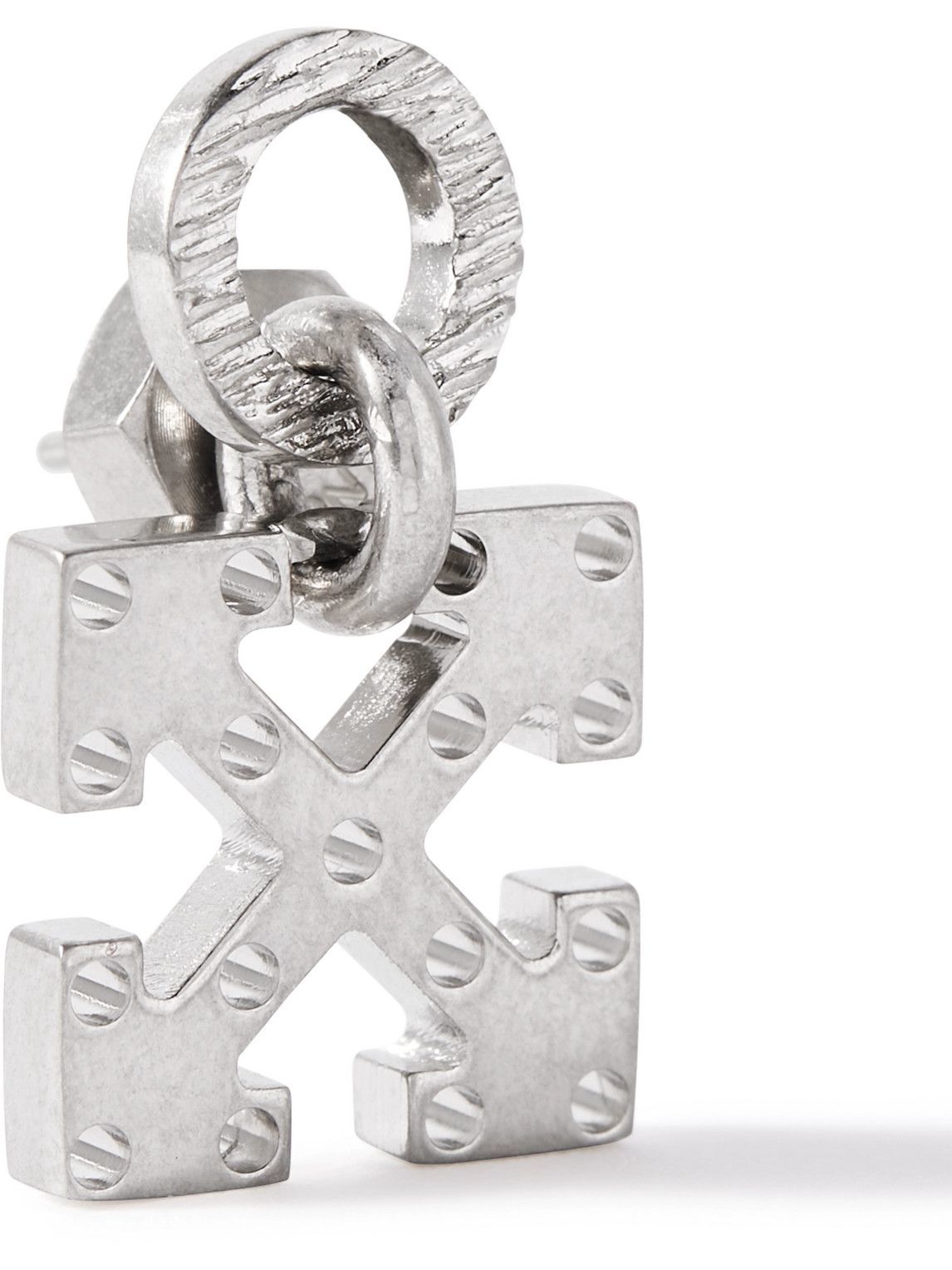 Off white earrings silver Clearance