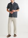 Oliver Spencer - Riviera Embroidered Crocheted Cotton Shirt - Blue
