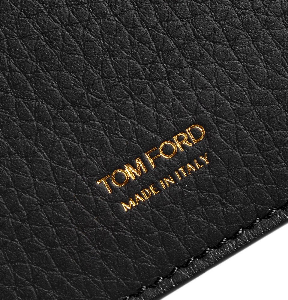 TOM FORD - Full-Grain Leather Billfold Wallet - Men - Black TOM FORD