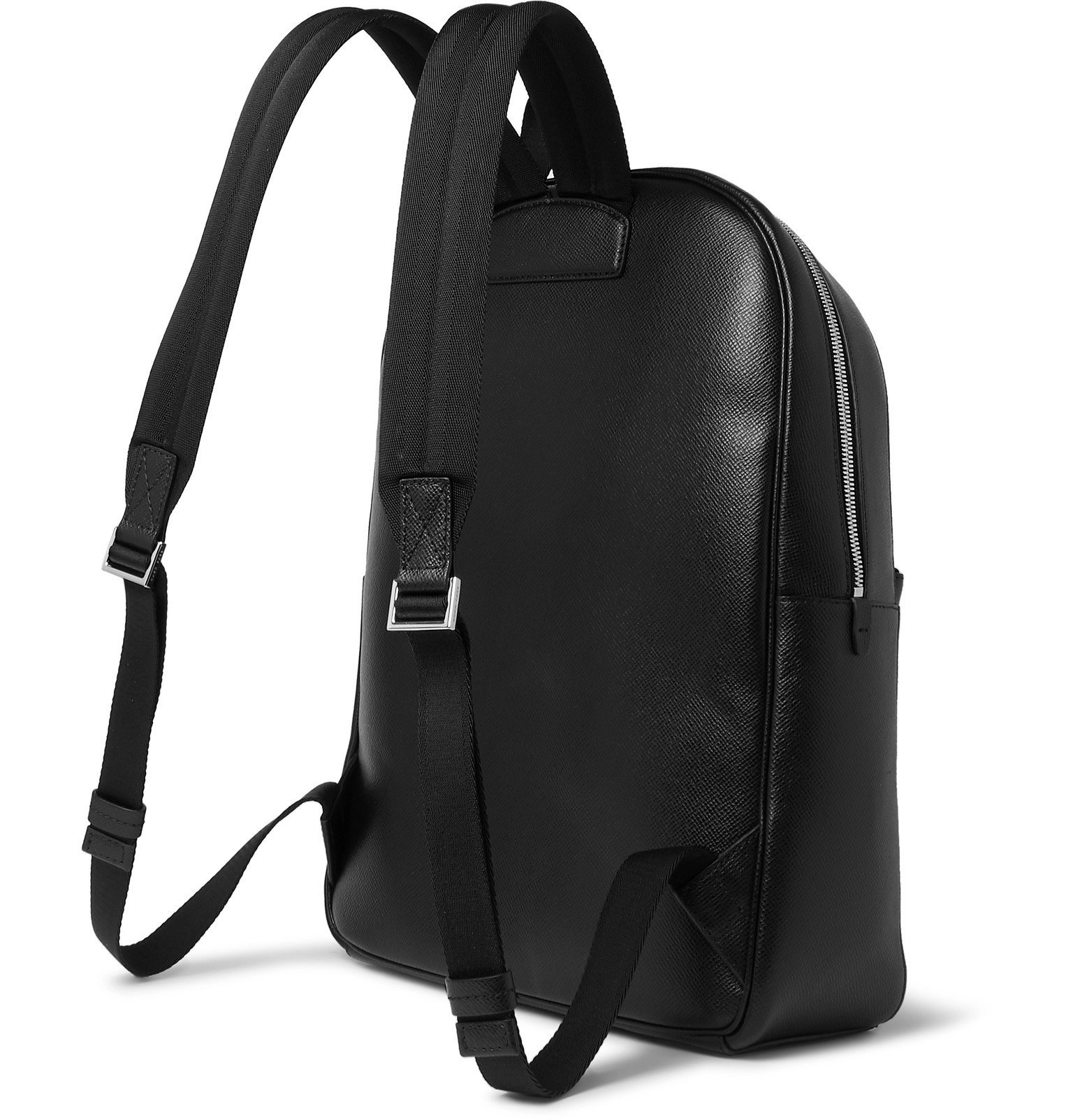 Hugo Boss - Full-Grain Leather Backpack - Black Hugo Boss