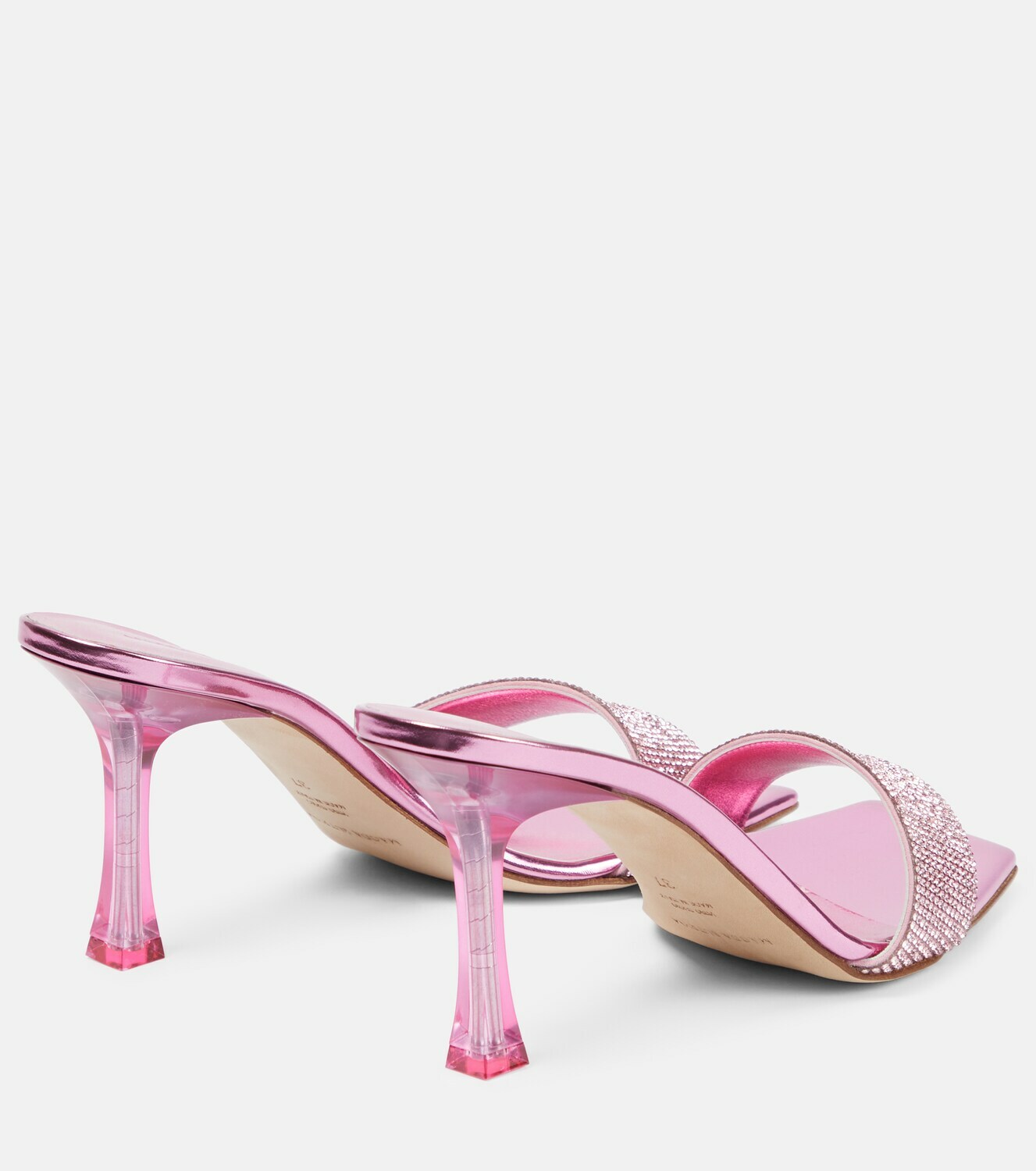 Magda Butrym - Embellished leather-trimmed PVC mules Magda Butrym