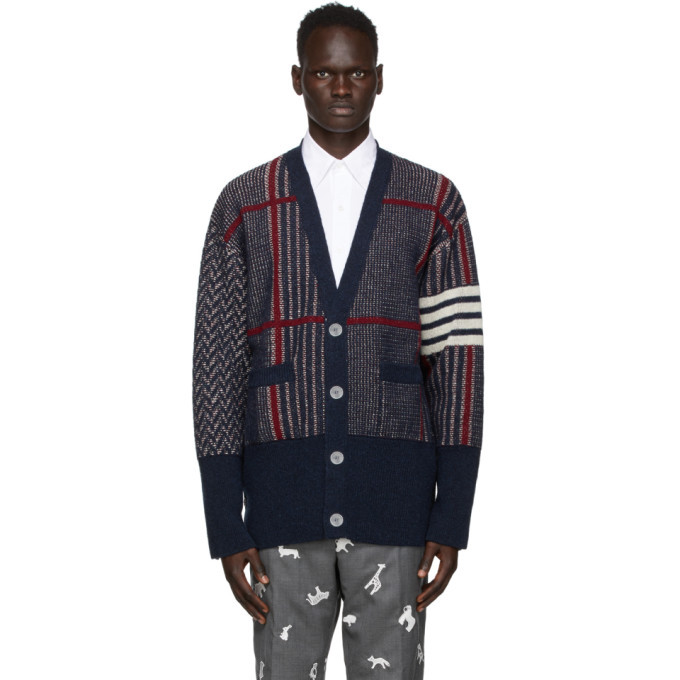 thom browne cardigan navy