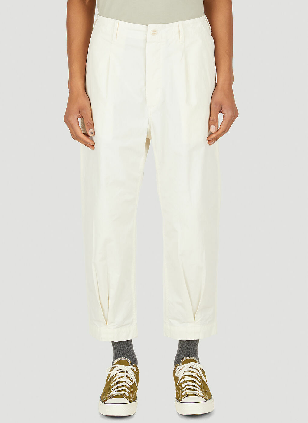 DM1-1 Japanese Cargo Pants in Cream Applied Art Forms