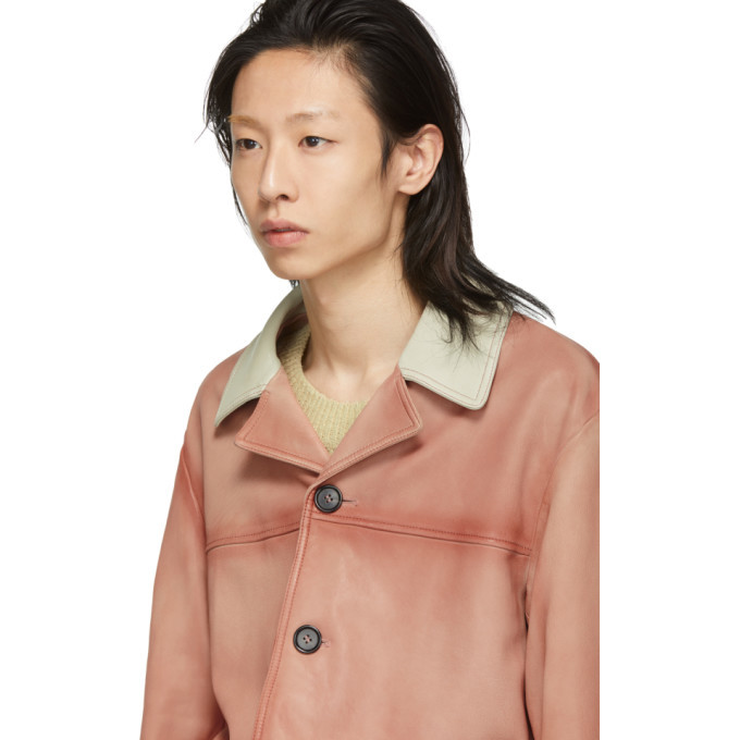 Acne Studios Pink Leather Lance Jacket Acne Studios