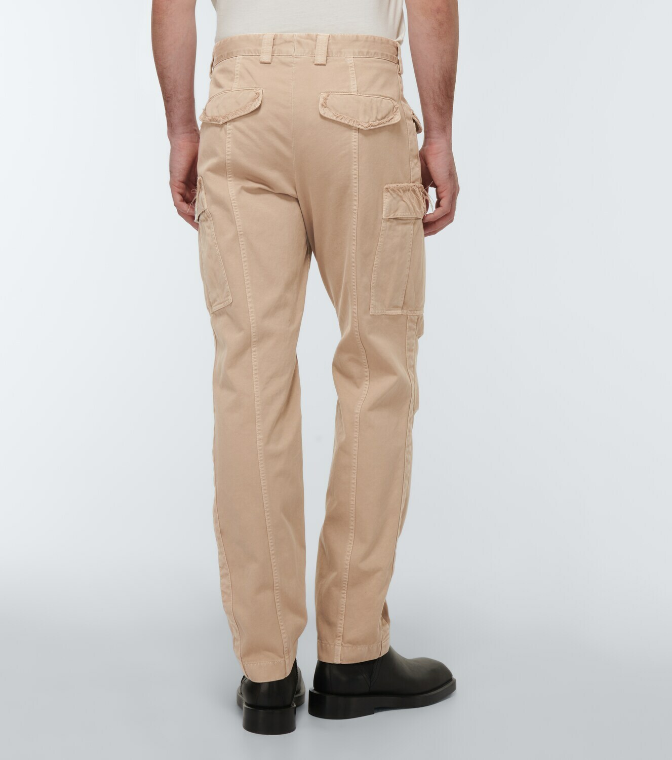 Dolce & Gabbana Beige Pin Up Print Cargo Pants