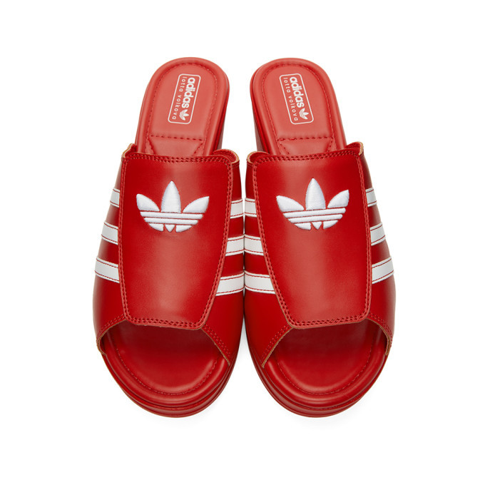adidas LOTTA VOLKOVA Red Trefoil Heeled Sandals adidas LOTTA