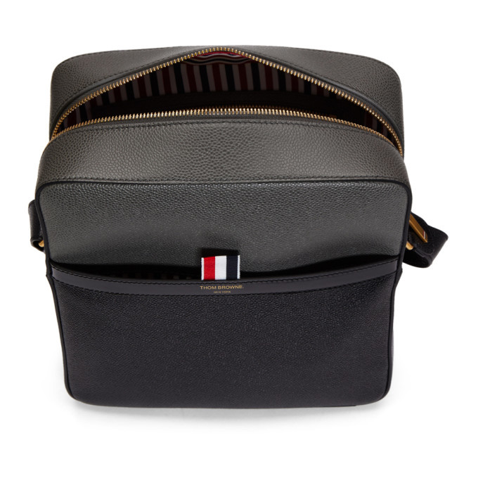 Thom Browne Black and Grey Camera Bag Thom Browne