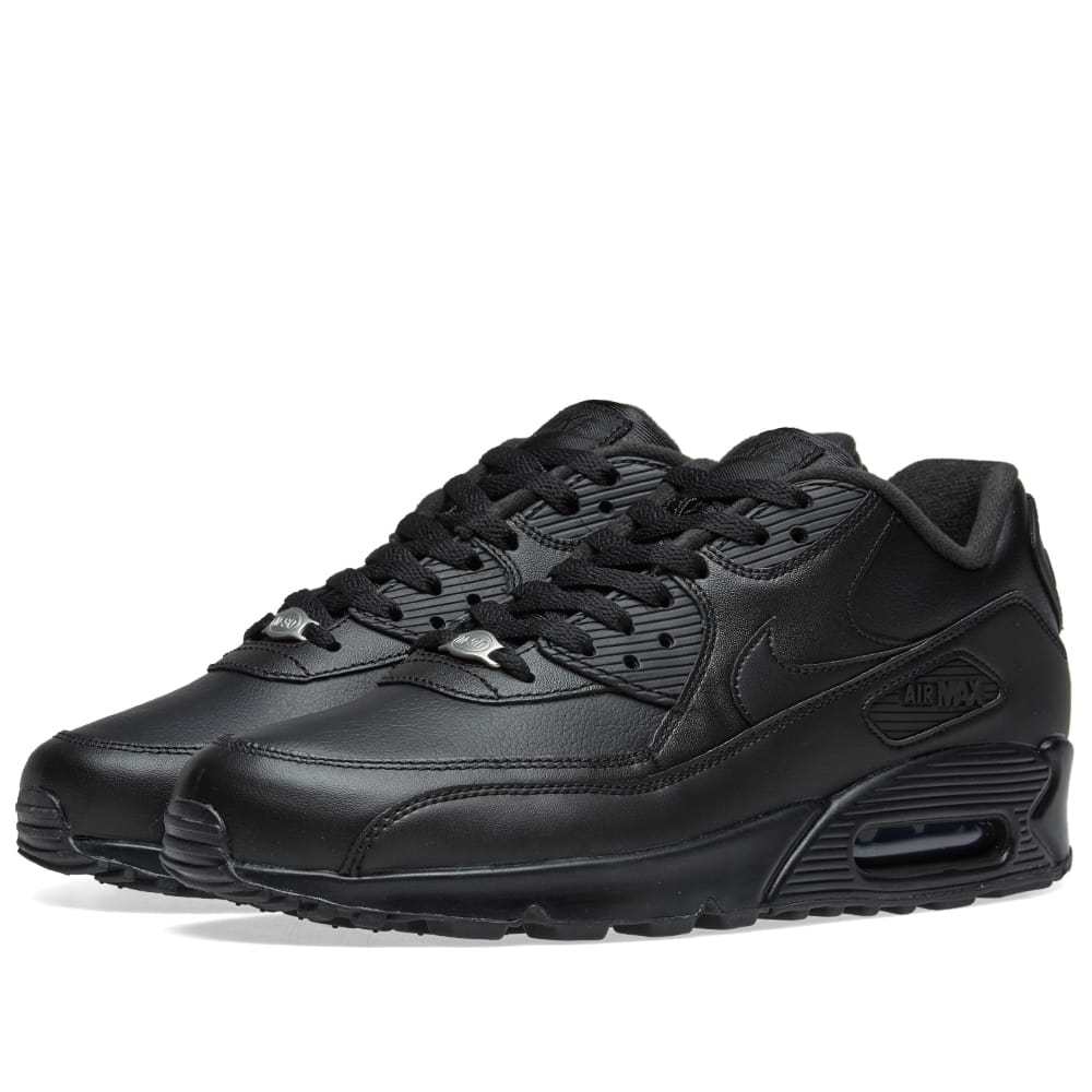 black nike air max leather