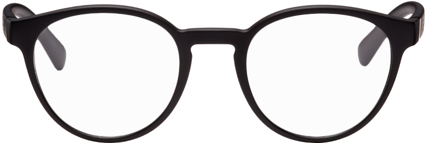 Dolce & Gabbana Black Matte Round Glasses Dolce & Gabbana