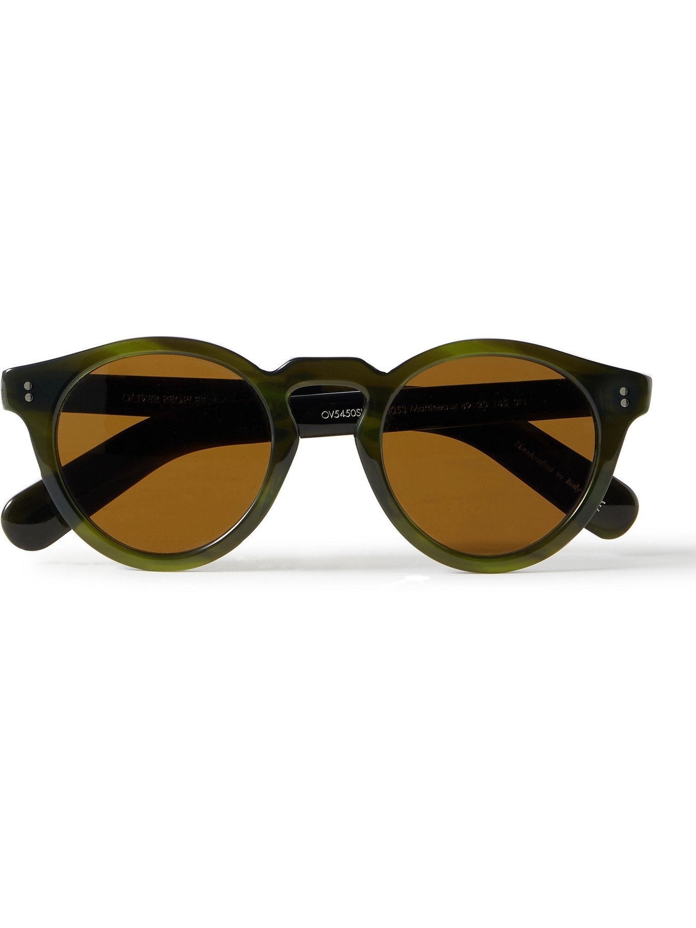 OLIVER PEOPLES - Martineaux Round-Frame Tortoiseshell Acetate Sunglasses -  Green Oliver Peoples